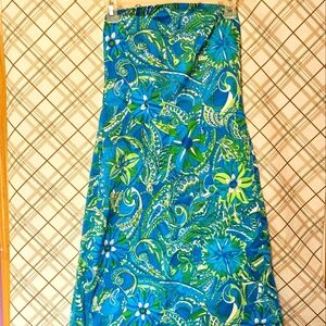 Sleeveless Dress by Stephanie Beare Blue Green Floral Size 6